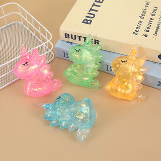 unicorn sparkling squishy stress relief toy - assorted