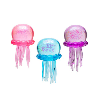 glitter jellyfish slow rising stress relief squeeze toy - assorted