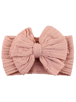 cable bow - tan pink