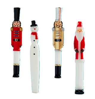 christmas figural taper candle - assorted
