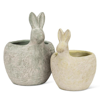planter with rabbit head - assorted