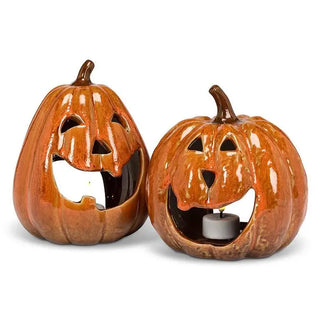 jack o'lantern candle holders - assorted