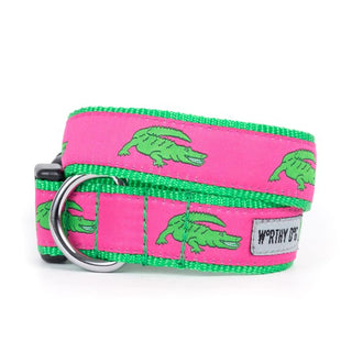 alligators collar -pink