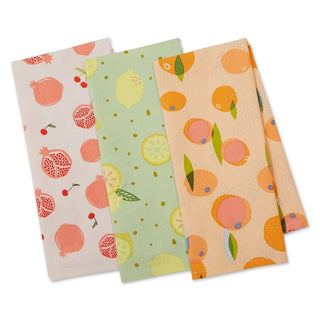 funday fruits printed dish towels - assorted
