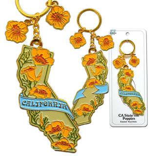california poppy keychain