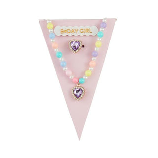 purple birthday girl jewelry set