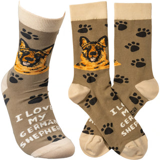 i love my german shepherd socks