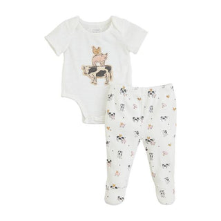 farm friends baby bodysuit set