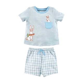 boy's bunny short set