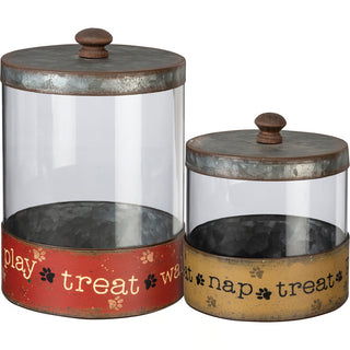 treat nap and treat play treat walk canisters- assorted