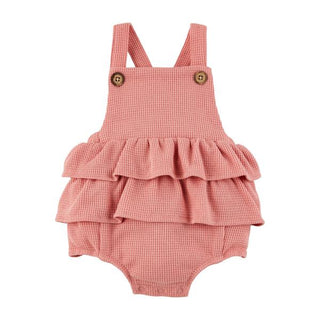 pink ruffle baby romper