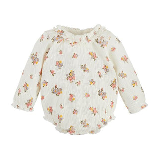 crinkle knit floral bodysuit