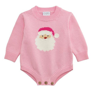 pink santa baby sweater bubble