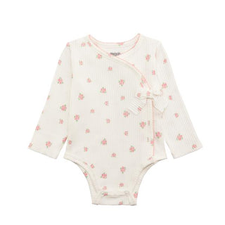 ribbed pink floral bodysuit