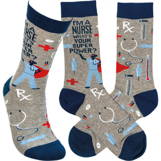 i'm a nurse, what's your super power socks