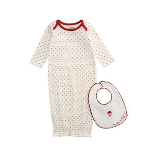 dot santa baby sleeper gown set