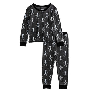 boy skeleton toddler glow pajamas