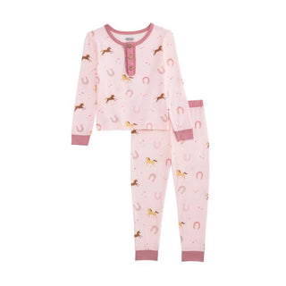 pink horseshoe print pjs