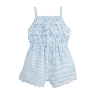 blue stripe eyelet toddler romper