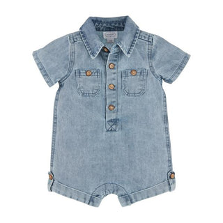 light denim baby shortall