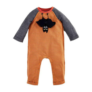 bat appliqued baby bodysuit