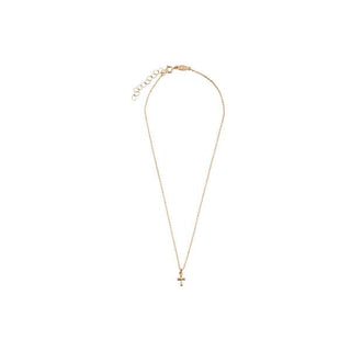 gold boxed cross necklace