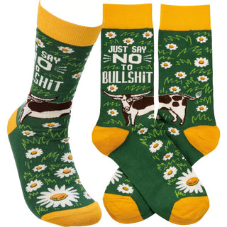 just say no to bullshit socks