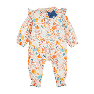 pumpkin floral one-piece