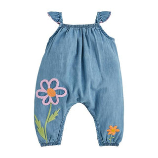 flower denim baby longall