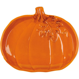 small orange pumpkin plate