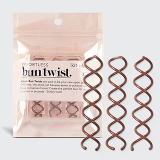 brown bun twists, 3 pc set