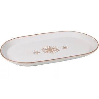 snowflake oval platter