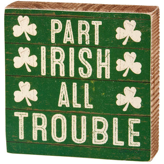 part irish block sign
