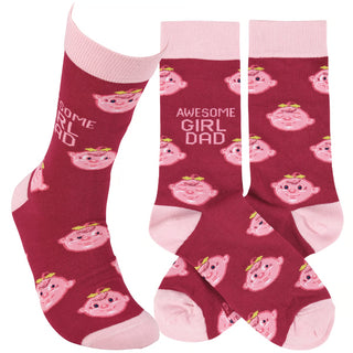 awesome girl dad socks