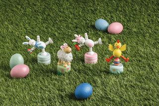 assorted collapsing easter toys