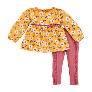 floral tunic & berry legging set