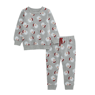 grey santa toddler jogger set