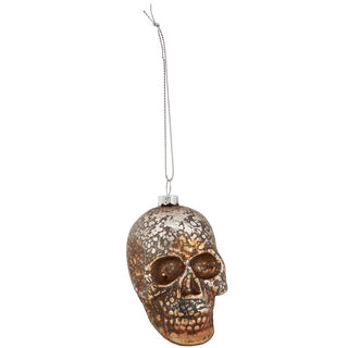 glass skull ornament