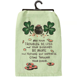 irish blessing kitchen towel