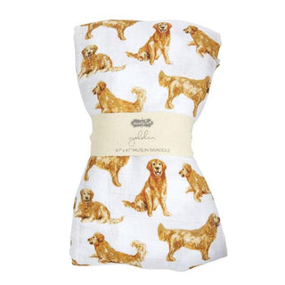golden retriever swaddle blanket