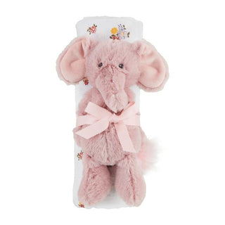 floral swaddle and rattle set