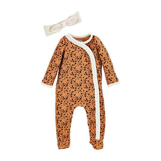 spotted fawn sleeper & headband set