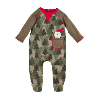 camo christmas tree baby sleeper