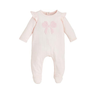 ruffle bow baby sleeper