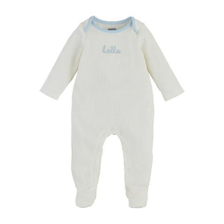 chainstitch blue baby sleeper