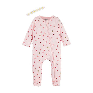 ladybug baby sleeper & headband set