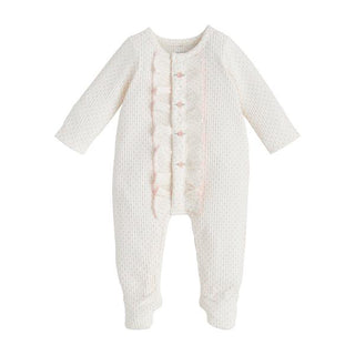 rosette polka dot baby sleeper