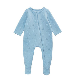 quilted baby football sleeper