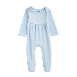 crochet cross sleeper - blue