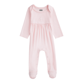 crochet cross sleeper - pink